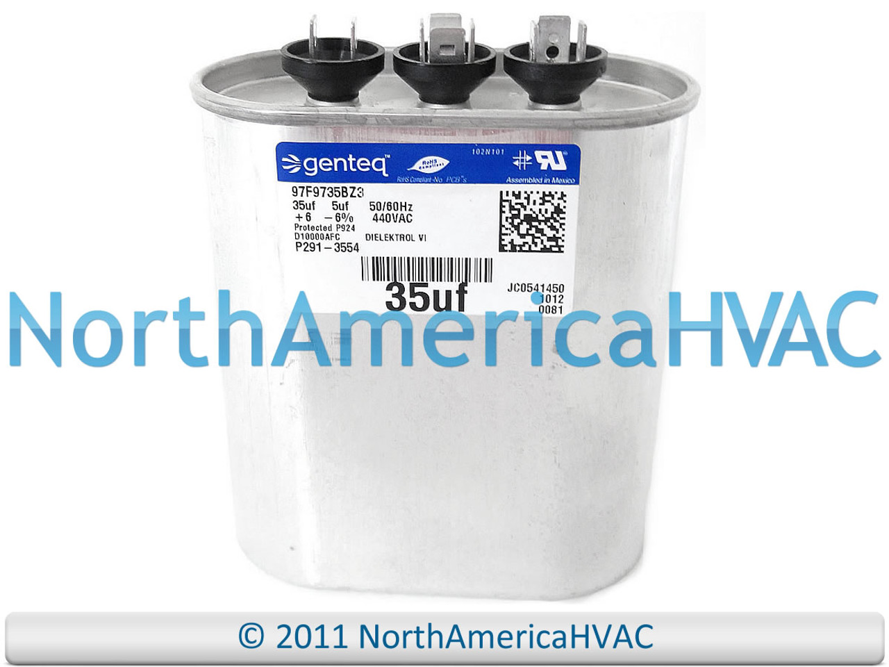 Capcom Dual Run Capacitor 35/5 uf MFD 440 Volt Fits Lennox